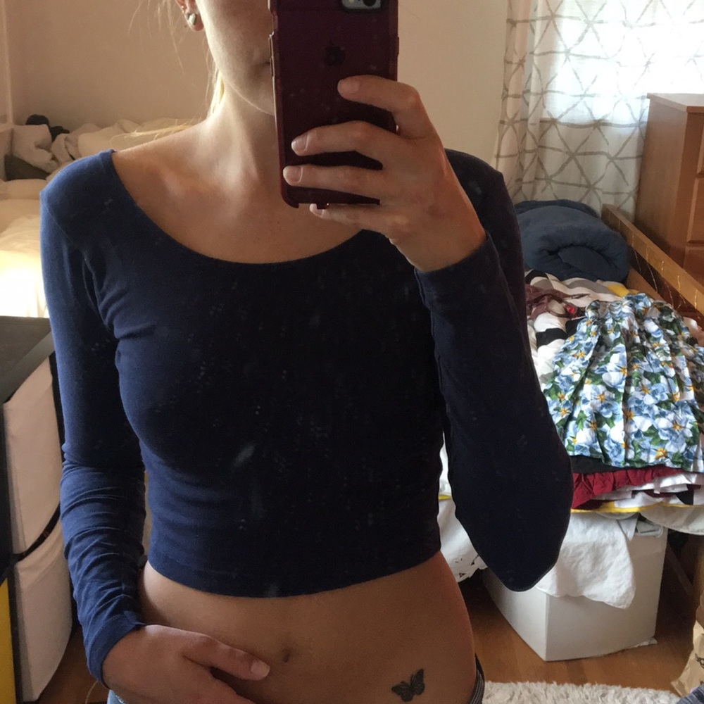 American Apparel Scoop Neck/Scoop Back Crop Top